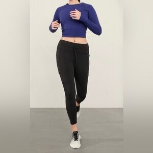 ATHLETA Rainier High Rise Cargo Legging / L | Black NEW
